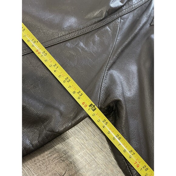 Vintage Dakota Women’s Jacket Size S 100% Genuine Leather Brown Button Down - Picture 3 of 10